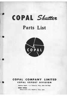 Copal Shutters manual. Camera Instructions.